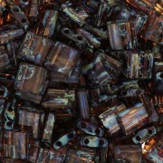 Miyuki Tila Beads 5x5x1.9 mm TL-4502 - Transparent Dark Topaz Picasso x10g|raw }}