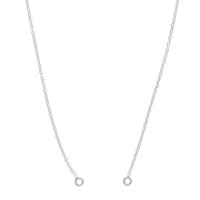 Tour de cou maille forçat pour intercalaire 45 cm avec anneau ouvert Argent 925 x1