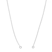 Tour de cou maille forçat pour intercalaire 45 cm avec anneau ouvert Argent 925 x1