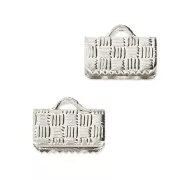 Embouts à serrer décorés 10 mm Placage Argent fin x50