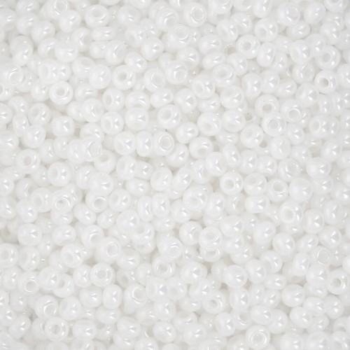 Preciosa Perles rocailles 11/0 2 mm - Chalkwhite x20g