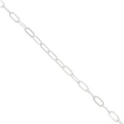 Chaîne maille Forçat ovale limée 2.7 mm Argent 925 x50cm