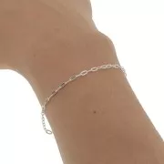 Chaîne maille Forçat ovale limée 2.7 mm Argent 925 x50cm