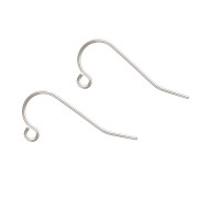 Crochets d'oreilles fil 22 mm en Argent 925 x2