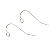 Crochets d'oreilles fil 22 mm en Argent 925 x2