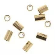 Tubes à écraser 3x2 mm Gold filled (or laminé)  x50