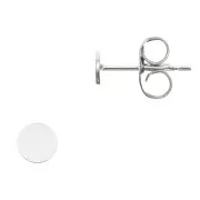 Boucles d'oreilles ronde pour cabochon 4 mm - Argent 925 x2