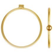 Bague fine serti pour cabochon 1088 2.2 mm - Taille 49 - Gold filled (or laminé)   x1