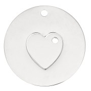Pendentif coeur séparable original pour couple ou amis - Acier inoxydable|raw }}