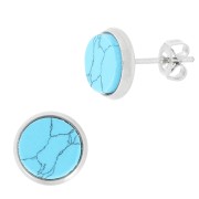 Clous d'oreilles pour cabochon fond plat 8 mm - Acier inoxydable 304 x2