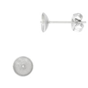 Clous d'oreilles pour perles semi-percées 6 et 8 mm - Acier inoxydable x2|raw }}