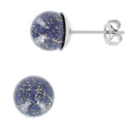 Clous d'oreilles pour perles semi-percées 8 et 10 mm - Acier inoxydable x2