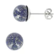 Clous d'oreilles pour perles semi-percées 8 et 10 mm - Acier inoxydable x2