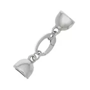 Fermoir mousqueton avec trou 15 mm pour lacet 7 mm - Acier inoxydable x1