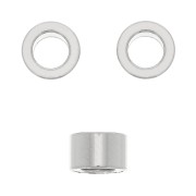 Perle rondelle Heishi - disque plat gros trou 8x5 mm - Acier inoxydable x1|raw }}