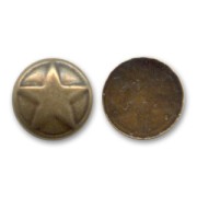 Ronds étoiles métal Hotfix 6 mm bronze x100