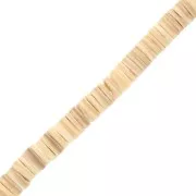 Perles rondelles Heishi nacre teintée 5 mm - Sable x62cm