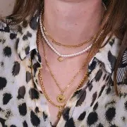 Chaîne maille Rectangle 4 mm en Acier inoxydable 316L Doré x50cm