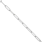 Chaîne maille Rectangle striée 4.3 mm en Acier inoxydable 316L x1m|raw }}