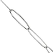 Chaîne maille Rectangle striée 6 mm en Acier inoxydable 316L x1m