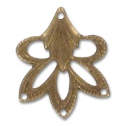 Breloque fleur 21x18 mm bronze x1