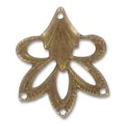 Breloque fleur 21x18 mm bronze x1