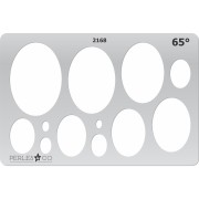 Gabarit rigide pour pâte polymère 152x100 mm motifs Ovales 65° x1