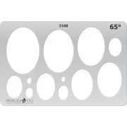 Gabarit rigide pour pâte polymère 152x100 mm motifs Ovales 65° x1