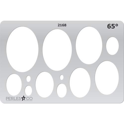 Gabarit rigide pour pâte polymère 152x100 mm motifs Ovales 65° x1