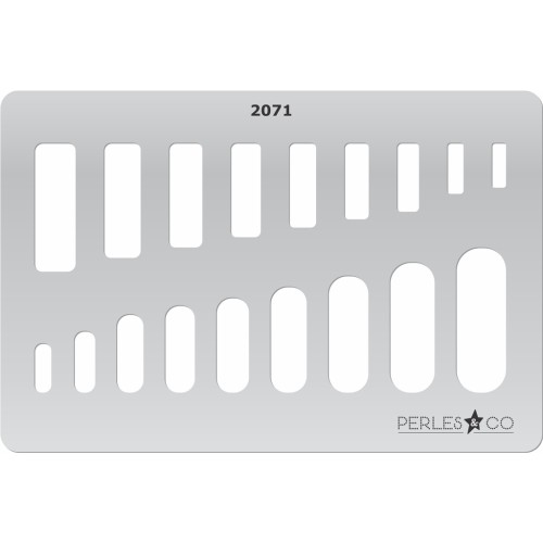 Gabarit rigide pour pâte polymère 152x100 mm motifs Rectangles x1