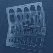 Gabarit rigide pour pâte polymère 152x100 mm motifs Rectangles x1