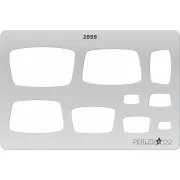 Gabarit rigide pour pâte polymère 152x100 mm Rectangles designs x1