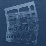 Gabarit rigide pour pâte polymère 152x100 mm motifs Gouttes x1