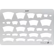 Gabarit rigide pour pâte polymère 152x100 mm motifs Minis arcs x1