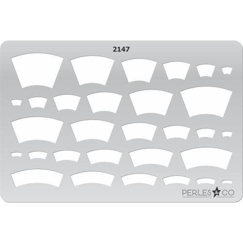 Gabarit rigide pour pâte polymère 152x100 mm motifs Minis arcs x1