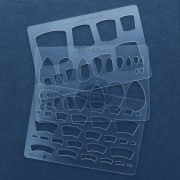 Gabarit rigide pour pâte polymère 152x100 mm motifs Minis arcs x1