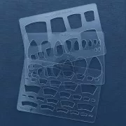 Gabarit rigide pour pâte polymère 152x100 mm motifs Minis arcs x1