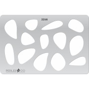 Gabarit rigide pour pâte polymère 152x100mm motifs Gouttes design x1