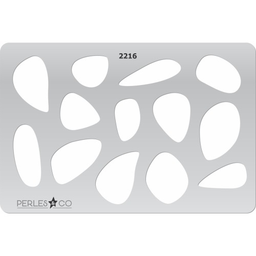 Gabarit rigide pour pâte polymère 152x100mm motifs Gouttes design x1