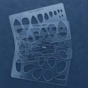 Gabarit rigide pour pâte polymère 152x100mm motifs Gouttes design x1