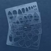 Gabarit rigide pour pâte polymère 152x100mm motifs Gouttes design x1