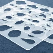 Gabarit rigide pour pâte polymère 152x100mm motifs Gouttes design x1