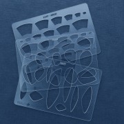 Gabarit rigide pour pâte polymère 152x100mm motifs Géométriques -x1