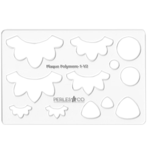 Gabarit rigide pour pâte polymère 152x100 mm Couronnes de fleurs x1