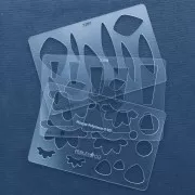 Gabarit rigide pour pâte polymère 152x100 mm Couronnes de fleurs x1