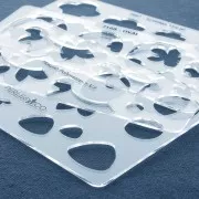 Gabarit rigide pour pâte polymère 152x100 mm Couronnes de fleurs x1