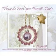 Perles en verre Piros® par Puca® 2x5 mm - Opaque Red Coral Bronze x10g