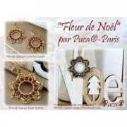 Perles en verre Piros® par Puca® 2x5 mm - Opaque Red Coral Bronze x10g