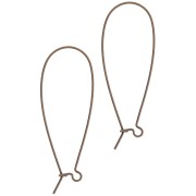 Boucles d'oreilles crochets dormeuses 40 mm bronze x2|raw }}