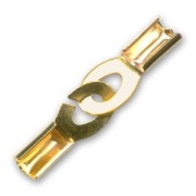 Fermoir menotte pince lacet 3 mm doré à l'or fin x1